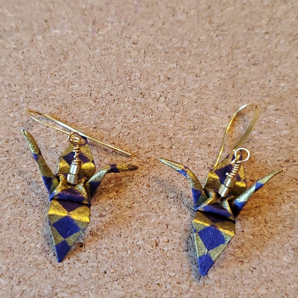 Hand Made Origami Earrings
